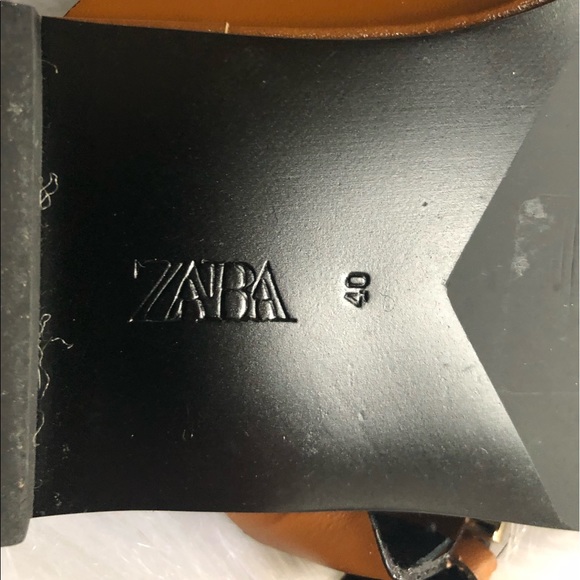 Zara Caramel Sandals Square Slides - Picture 7 of 10